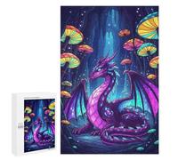 Puzzle 1000 PCS Purple Dragon in Mushroom Cave Puzzles pour Adultes, Jouet, Décoration Murale, Difficile, Difficile, Cadeaux Uniques pour Anniversaire Et Noël 1000 PCS