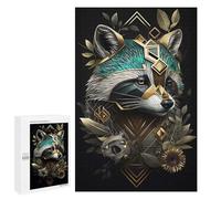 Puzzle 1000 PCS Raccoon Abstract Gold Puzzles pour Adultes, Jouet, Décoration Murale, Difficile, Difficile, Cadeaux Uniques pour Anniversaire Et Noël 1000 PCS
