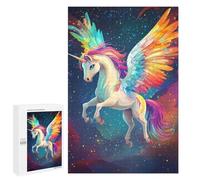 Puzzle 1000 PCS Rainbow Unicorn Fantasy Art Puzzles pour Adultes - Cadeau d'anniversaire - Jeu Difficile Et Stimulant - Cadeaux