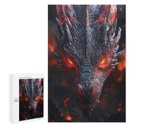 Puzzle 1000 PCS Red Eyed Dragon Puzzles pour Adultes, Jouet, Décoration Murale, Motif À Assembler, Idéal comme Cadeau pour Toute La Famille 1000 PCS