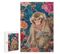 Puzzle 1000 PCS Royal Monkey with Pearls Puzzles pour Adultes Améliorent La Mémoire Interaction Parent-Enfant Casse-tête Jeux De Société en Famille 1000 PCS