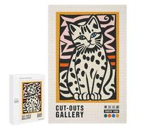 Puzzle 1000 PCS Sitting Retro Cat Puzzles pour Adolescents Course De Vitesse Manuelle Activités Amusantes À La Maison Jeu Stimulant Et Jeu en Famille 1000 PCS