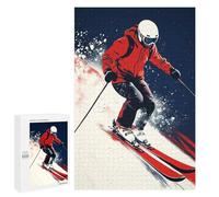 Puzzle 1000 PCS Skier in Action Puzzles pour Adultes, Jouet, Décoration Murale, Motif À Assembler, Idéal comme Cadeau pour Toute La Famille 1000 PCS