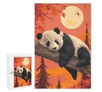 Puzzle 1000 PCS Sleepy Panda Moonlit Night Puzzle pour Adolescents Améliorez Votre Mémoire Entraînez Votre Cerveau Et Vos Mains Jouets Addictifs pour Cultiver La Patience 1000 PCS