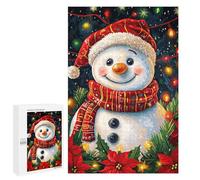 Puzzle 1000 PCS Smiling Snowman Christmas Puzzles pour Adultes Jouets Anti-Stress Vacances À La Maison Tuer Le Temps Faire Travailler Le Cerveau 1000 PCS
