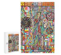 Puzzle 1000 PCS Statue of Liberty July 4th Celebration Abstract Art Puzzles pour Adultes, Jouet, Décoration Murale, Difficile, Difficile, Cadeaux Uniques pour Anniversaire Et Noël 1000 PCS
