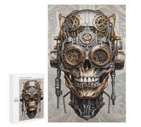 Puzzle 1000 PCS Steampunk Cogs Skull Gear Puzzles pour Adultes, Jouet, Décoration Murale, Motif À Assembler, Idéal comme Cadeau pour Toute La Famille 1000 PCS