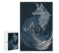Puzzle 1000 PCS Stylized Fox Illustration Puzzles pour Adultes, Jouet, Décoration Murale, Cadeau d'anniversaire, Idéal pour Toute La Famille 1000 PCS