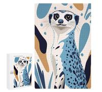 Puzzle 1000 PCS Stylized Meerkat Portrait Puzzles pour Adultes Jouets Anti-Stress Vacances À La Maison Tuer Le Temps Faire Travailler Le Cerveau 1000 PCS