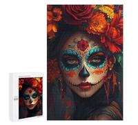 Puzzle 1000 PCS Sugar Skull Woman Puzzles pour Adultes, Jouet, Décoration Murale, Motif À Assembler, Idéal comme Cadeau pour Toute La Famille 1000 PCS