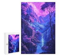 Puzzle 1000 PCS Surreal Violet Waterfall Puzzles pour Adultes, Jouet, Décoration Murale, Cadeau d'anniversaire, Idéal pour Toute La Famille 1000 PCS
