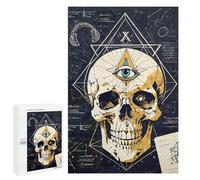 Puzzle 1000 PCS Third Eye Skull Journal Puzzles pour Adultes, Jouet, Décoration Murale, Cadeau d'anniversaire, Idéal pour Toute La Famille 1000 PCS
