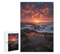 Puzzle 1000 PCS Thor's Well Sunset Majesty Puzzles pour Adolescents - Anti-Stress - Défi Éducatif - Idée Cadeau Et Anniversaire Unique 1000 PCS
