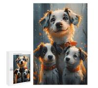 Puzzle 1000 PCS Three Adorable Puppies Puzzles pour Adultes, Jouet, Décoration Murale, Motif À Assembler, Idéal comme Cadeau pour Toute La Famille 1000 PCS