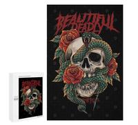 Puzzle 1000 PCS Viper and Skull with Text Puzzles pour Adultes, Jouet, Décoration Murale, Cadeau d'anniversaire, Idéal pour Toute La Famille 1000 PCS