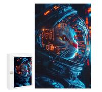 Puzzle 1000 PCS Visionary Cat Astronaut Puzzles pour Adultes, Jouet, Décoration Murale, Motif À Assembler, Idéal comme Cadeau pour Toute La Famille 1000 PCS
