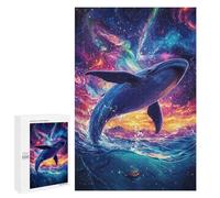 Puzzle 1000 PCS Whale Leaping Into Space Puzzles pour Adultes, Jouet, Décoration Murale, Difficile, Difficile, Cadeaux Uniques pour Anniversaire Et Noël 1000 PCS