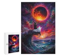 Puzzle 1000 PCS Witch Cat and Ghost Puzzles pour Adultes, Jouet, Décoration Murale, Cadeau d'anniversaire, Idéal pour Toute La Famille 1000 PCS