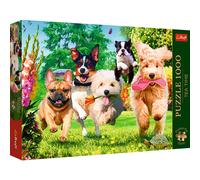 Puzzle 1000 Pièce Chien Animaux de Compagnie Here Comes Trouble Dogs Heure Du