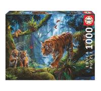 Puzzle - 1000 pièces - 68x48 cm - Les tigres dans les arbres - Educa