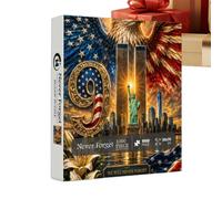 Puzzle 1000 Pièces 911 Ne Oublier Drapeau Américain Éducatifs en Bois