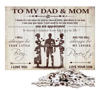 Puzzle 1000 pièces « À Mon père et à ma mère de la Part de Mon Fils » pour Adultes, Puzzles en Bois pour Adultes, Jouets éducatifs, 1000 pièces (75 x 50 cm)