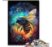 Puzzle 1000 pièces Abeille colorée en Bois, Casse-tête Haute difficulté pour Adolescents 50x75cm Un pour Noël ou Un Anniversaire