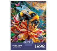 Puzzle 1000 Pièces Abeille pour Adultes Et Enfants Difficile DIY Jigsaw Puzzle, Familial-Activité Manuelle 70x50cm/1000pcs