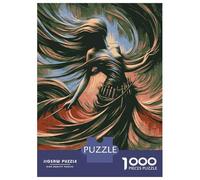 Puzzle 1000 Pièces Abstract Figure in Swirling Fabric Puzzles pour Adultes - Jeux Relaxants Et Anti-Stress - Idéal comme Cadeau pour Toute La Famille 52x38cm/1000pcs