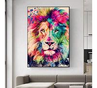 Puzzle 1000 pièces Abstrait animal sauvage doodle lion coloré puzzle 1000 pieces adultes Jouet de décompression intellectuel éducatif Puzzles Jeu de famille amusant pour enfants50x75cm(20x30inch)
