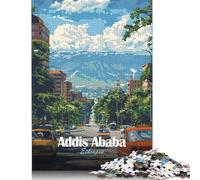 Puzzle 1000 pièces Addis-Abeba, Éthiopie, Paysage Urbain, Puzzle pour Adultes, Jeux éducatifs, décoration d'intérieur, 38 x 26 cm, 1000 pièces
