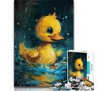 Puzzle 1000 pièces, Adorable Petit Canard Jaune pour Adolescent, Jeu d'intelligence cérébrale addictif pour la décoration de la Maison (Taille 75x50cm)