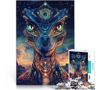 Puzzle 1000 pièces Adulte “Art des Dinosaures” Fait de Bois，pour Les 14 Ans et Plus Jeux en Famille Cadeaux du Père Noël Secret。Taille：50x75cm/19.6x29.5pouce