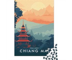 Puzzle 1000 Pièces Adulte avec Chiang Mai Thailand, 52x38cm/1000pcs