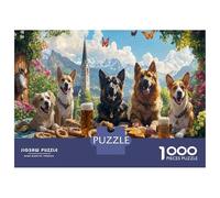 Puzzle 1000 Pièces Adulte avec Chien Drôle, Puzzle Chien Animaux 1000 Pieces - Design Artistique Et Coloré, Puzzle Stitch 1000 Pieces Collection 38x26cm/1000pcs