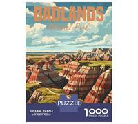 Puzzle 1000 Pièces Adulte, Badlands National Park, Expérience Puzzle Relaxante, Activité Familiale De Noël, Pièces Haute Qualité, 38x26cm/1000pcs