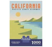 Puzzle 1000 Pièces Adulte, California Pacific Coast, Divertissement Intérieur, Idée Cadeau Noël, Pièces Durables, 70x50cm/1000pcs