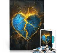 Puzzle 1000 pièces Adulte Coeur brisé~ Fait de Bois pour Les 14 Ans et Plus Jeu Familial Anti-Stress défi Difficile Idées Cadeaux。Taille:50x75cm/19.68x29.52pouce