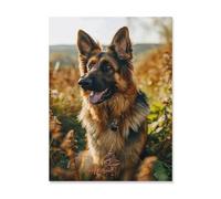 Puzzle 1000 Pièces Adulte en Papier，Berger Allemand，Premium Puzzle dès 14 Ans（50x70cm）-AH12