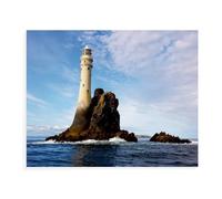 Puzzle 1000 Pièces Adulte en Papier，Phare sur Le Rocher de Fastnet, Point Le Plus au sud de l'Irlande，Premium Puzzle dès 14 Ans（50x70cm）-AW76