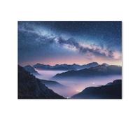 Puzzle 1000 Pièces Adulte en Papier，Vue de l'univers au-Dessus du Brouillard et de la Nuit，Premium Puzzle dès 14 Ans（50x70cm）-R55