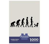 Puzzle 1000 Pièces Adulte, Evolution Poodle, Réduction du Stress, Activité Familiale De Noël, Carton Épais Premium, 52x38cm/1000pcs