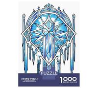 Puzzle 1000 Pièces Adulte, Ice Crystal Emblem with Sky Background, Loisir Créatif, Cadeau De Fin D’Année, Découpe Précise, 52x38cm/1000pcs