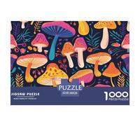 Puzzle 1000 Pièces Adulte IllustrationPuzzle Adulte Jeu Éducatif Défi Jouet Colorful Mushrooms1000 Pièces Puzzle Adulte Puzzle Enfant 38x26cm/1000pcs