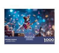 Puzzle 1000 Pieces Adulte Le Chien Heureux - Fusionne l'amour des Animaux Et Le Style du Puzzle Chien Et Puzzle Stitch 1000 Pieces 38x26cm/1000pcs