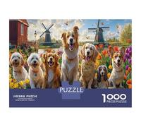 Puzzle 1000 Pieces Adulte Le Chien Heureux - Fusionne l'amour des Animaux Et Le Style du Puzzle Chien Et Puzzle Stitch 1000 Pieces 70x50cm/1000pcs