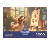 Puzzle 1000 Pieces Adulte Le Chien Heureux - Fusionne l'amour des Animaux Et Le Style du Puzzle Chien Et Puzzle Stitch 1000 Pieces 70x50cm/1000pcs