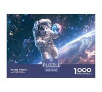 Puzzle 1000 Pieces Adulte Le Chien Heureux - Fusionne l'amour des Animaux Et Le Style du Puzzle Chien Et Puzzle Stitch 1000 Pieces 70x50cm/1000pcs