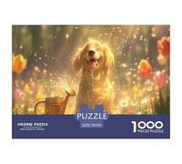 Puzzle 1000 Pieces Adulte Le Chien Heureux - Fusionne l'amour des Animaux Et Le Style du Puzzle Chien Et Puzzle Stitch 1000 Pieces 70x50cm/1000pcs