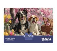 Puzzle 1000 Pieces Adulte Le Chien Heureux - Fusionne l'amour des Animaux Et Le Style du Puzzle Chien Et Puzzle Stitch 1000 Pieces 70x50cm/1000pcs